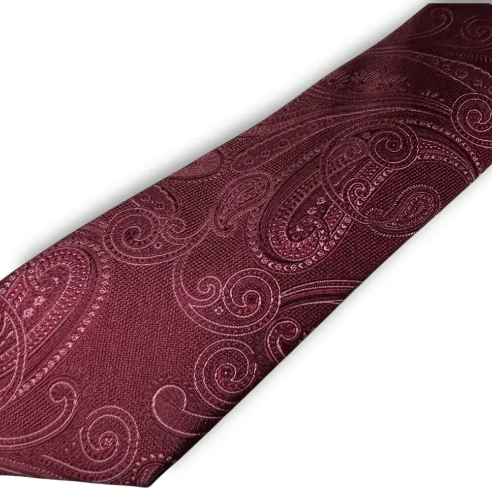 NWT Men’s Michael Kors Red Paisley Tie
